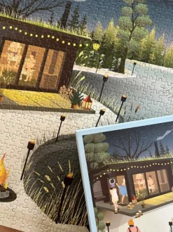 SAUNA BY THE LAKE - puslespil med 1000 brikker