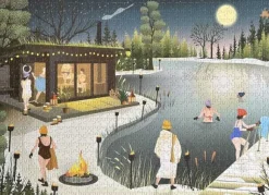 SAUNA BY THE LAKE - puslespil med 1000 brikker