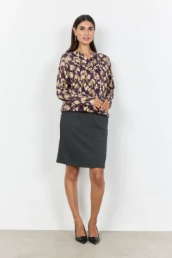 SC-FELICITY AOP 525 Bluse Lilla
