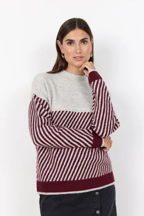 SC-NESSIE STRIPE 71 Pullover Bordeaux