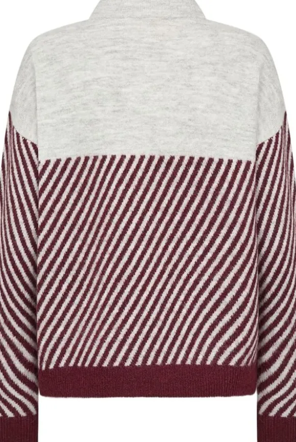 SC-NESSIE STRIPE 71 Pullover Bordeaux