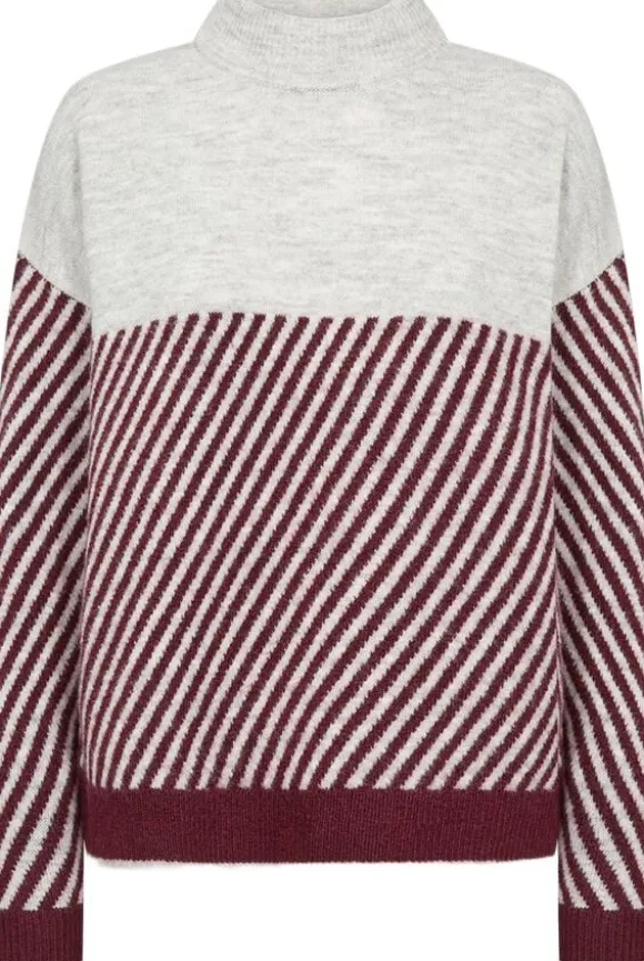 SC-NESSIE STRIPE 71 Pullover Bordeaux
