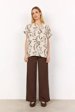 SC-SABIRA 1 Bluse Sand