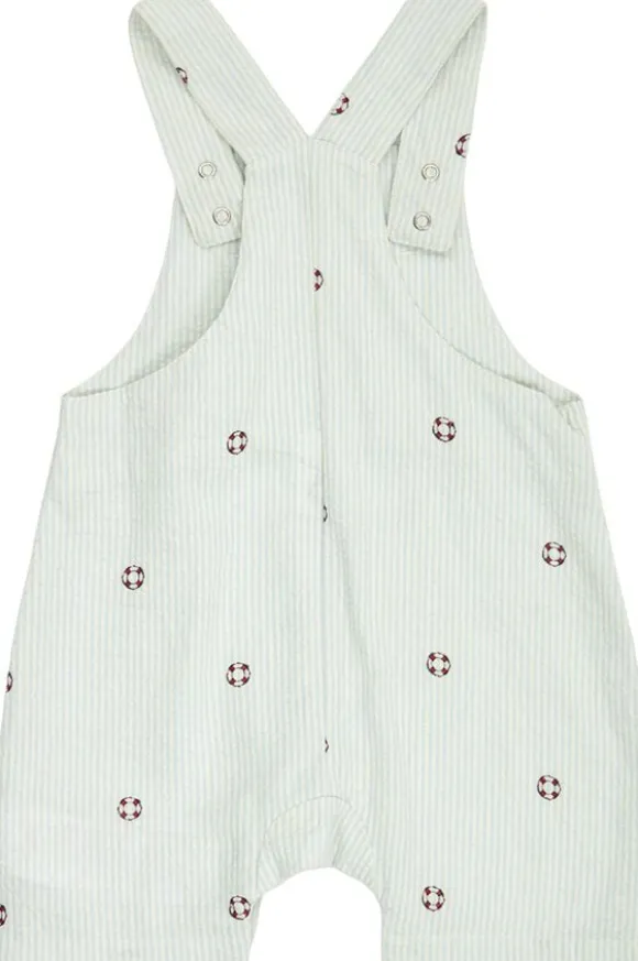 Seersucker stripe overalls baby