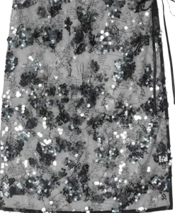 Sequin Wrap Skirt