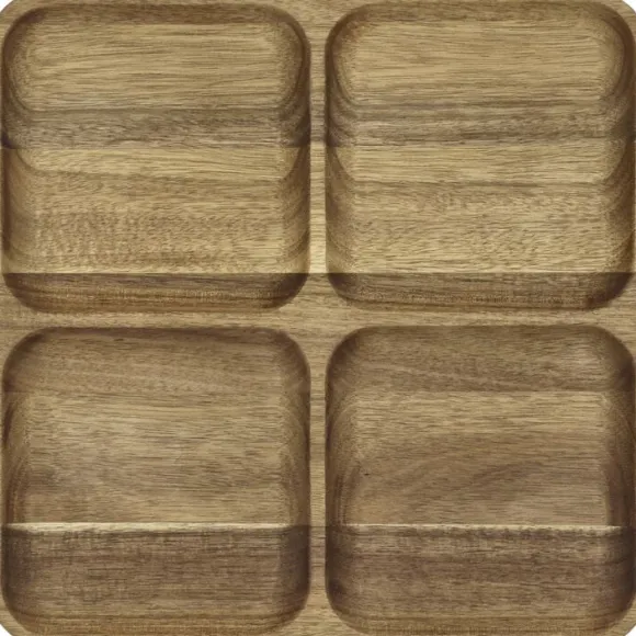 Serveringsfat 30,5 x 30,5 x 2,5 cm Akaciaträ