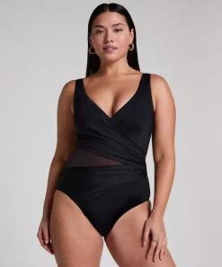 Shaping Shell Mesh Swimsuit