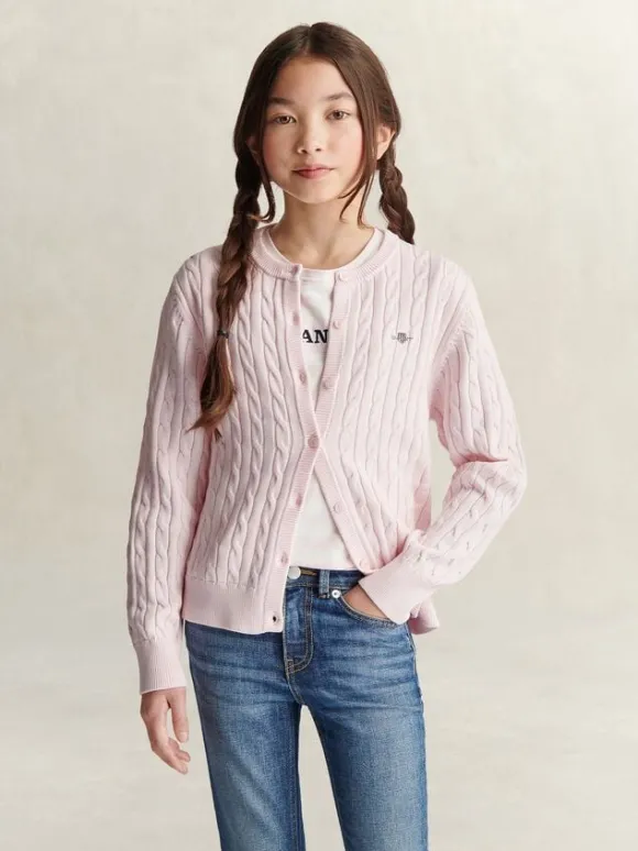 Shield Cable Knit Cardigan