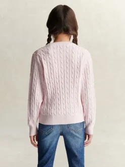 Shield Cable Knit Cardigan