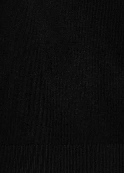 Short-sleeved fine-knit sweater