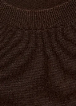 Short-sleeved fine-knit sweater