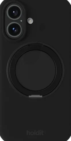 Silicone Stand Case iPhone 16 Black
