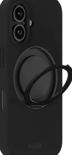 Silicone Stand Case iPhone 16 Black