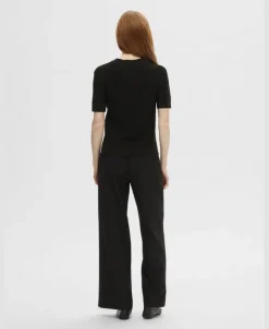 SLFELINNA NEW SS KNIT TOP NOOS