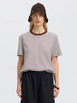 SLFESSENTIAL SS STRIPED BOXY TEE NO