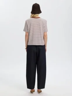 SLFESSENTIAL SS STRIPED BOXY TEE NO