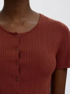 SLFHELLE POINTEL SS KNIT CARDIGAN