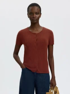 SLFHELLE POINTEL SS KNIT CARDIGAN