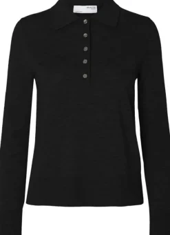SLFTHEA LS KNIT MERINO COLLAR NECK