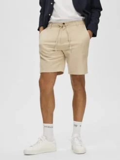 SLHCOMFORT-BRODY LINEN SHORTS W NOO