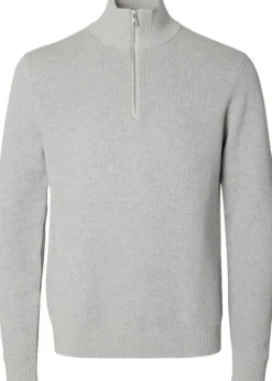 SLHDANE LS KNIT STRUCTURE HALF ZIP