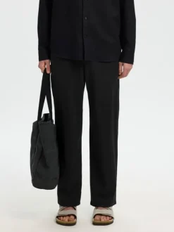 SLH220-LOOSE BRODY LINEN BLD PANT N