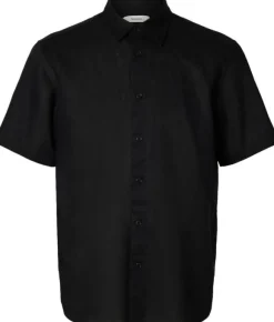 SLHREGCLAY LINENBLEND SS SHIRT CLA