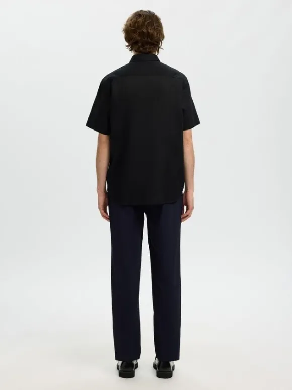 SLHREGCLAY LINENBLEND SS SHIRT CLA