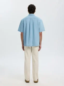 SLHRLXCARLO DENIM SS SHIRT RESORT