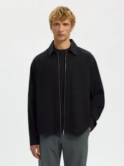 SLHRLXDAVID MIX ZIP OVERSHIRT
