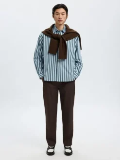 SLHRLXHENRIC STRIPE LS SHIRT