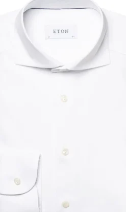 Slim Fit White Solid Four-Flex Stretch Shirt