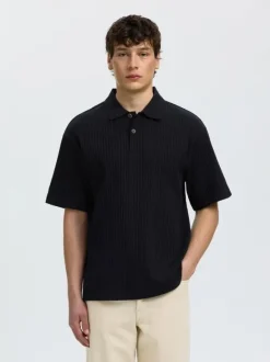 SLMRELAXSIMON RIBBED SS POLO
