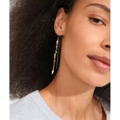 SLOAN chain earrings gold-plated