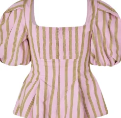 2344 Soft Jacquard Weave, Blouson Sleeve Top