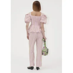 2344 Soft Jacquard Weave, Blouson Sleeve Top