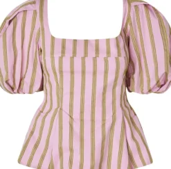 2344 Soft Jacquard Weave, Blouson Sleeve Top