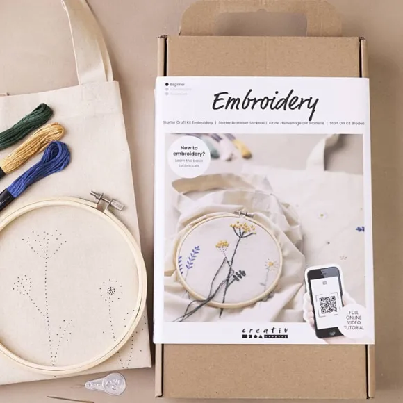 Start DIY Kit Broderi, Blomster