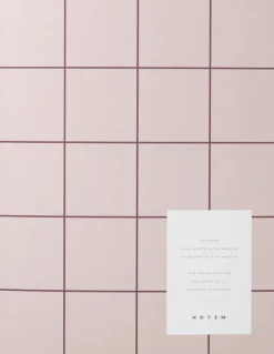 Stor notesbog med syet ryg, rosa
