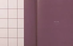 Stor notesbog med syet ryg, rosa