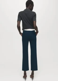 Straight-cut crop trousers