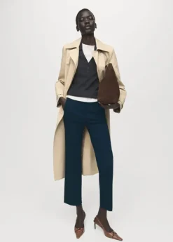 Straight-cut crop trousers
