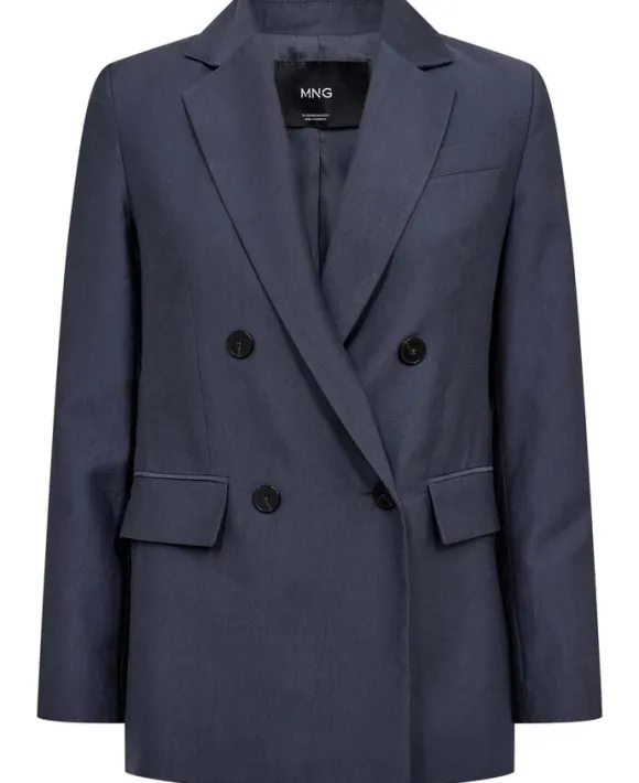 Straight-fit lyocell suit jacket