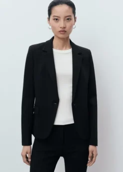 Straight mid-rise trousers