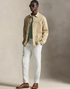 Stretch Linen-Cotton Overshirt