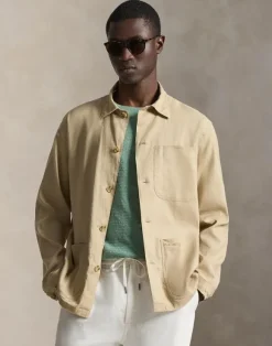Stretch Linen-Cotton Overshirt