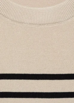 Striped short-sleeved sweater