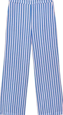 Stripe-print straight trousers