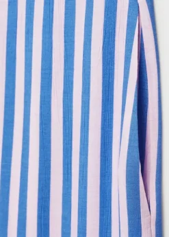 Stripe-print straight trousers
