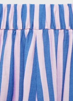 Stripe-print straight trousers
